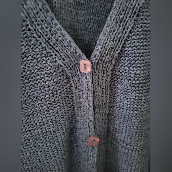 JH Collectibles Blue Soft Button Cardigan Sweater Sz XL - Picture 2 of 4